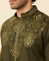 Olive Green Wakanda Kurta Set image number 1